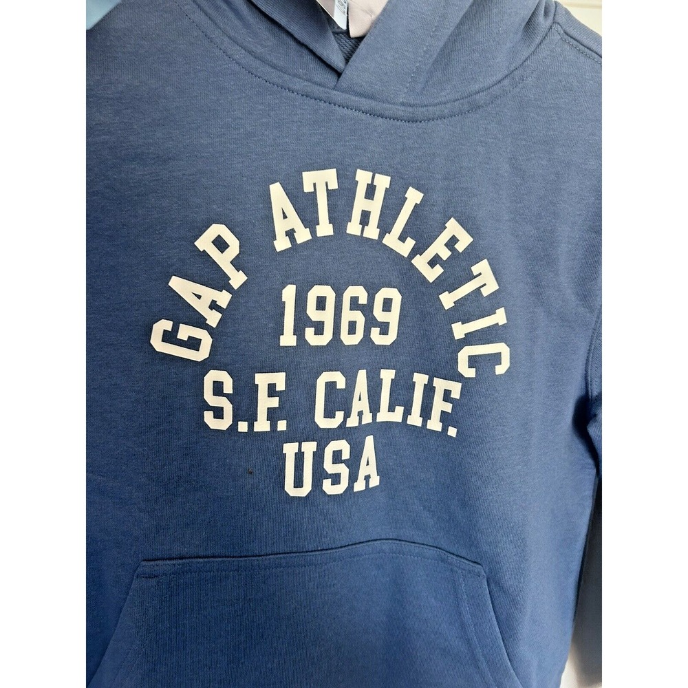 Gap Kids Hooded Sweatshirt Hoodie Unisex Girls Boys Small 6/7 Dutch Blue BxOO - Picture 4 of 6